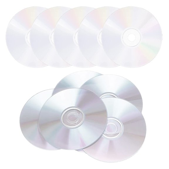 ETHZZLE 20Pcs Transparent DIY Cd Discs for Wall Decoration Painting and Creative Craft Projects