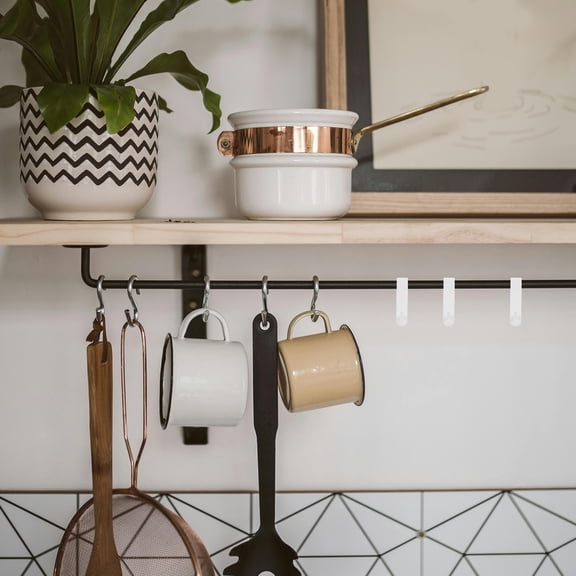 ETHZZLE 20Pcs White Wire Shelf Hooks for Wire Grid Panels Versatile Hanging Organizer
