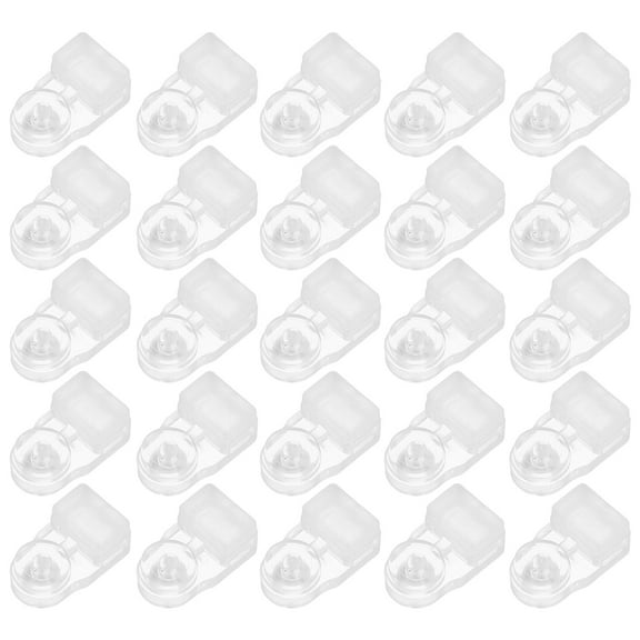 ETHZZLE 20Set Clear Plastic Glass Mirror Holder Clips Kit with Screws for Home Wall Mirror Fixing