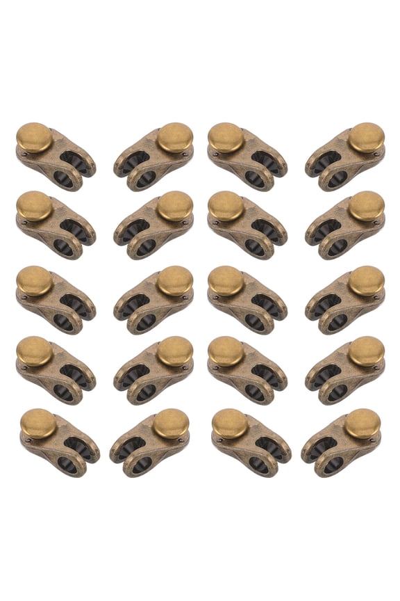 20Sets Golden Metal Boot Lace Buckles for Climbing and Hiking Shoe Maintenance