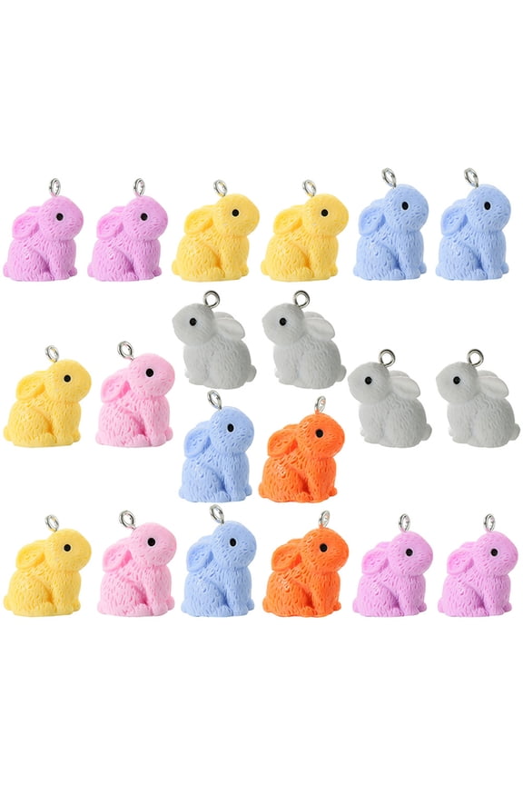 Jewelry Making Pendant Animal Charm Resin Assorted Color 20pcs
