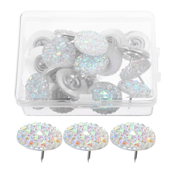 ETHZZLE 20Pcs Resin Push Pins for Home Decor Decorative Rhinestone Thumbtacks Multi Function