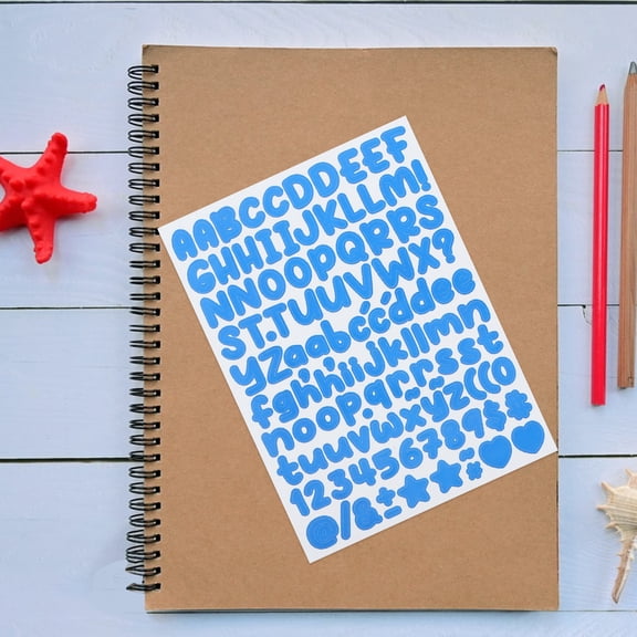 ETHZZLE 20pcs Self Adhesive Number Labels Blue Paper DIY Crafts for Scrapbooks Journals