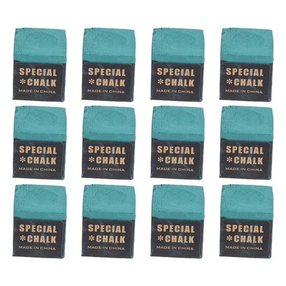ETHZZLE 24Pcs Green Pool Cue Chalk Cubes for Billiard Table Accessories with Smooth Even Coating