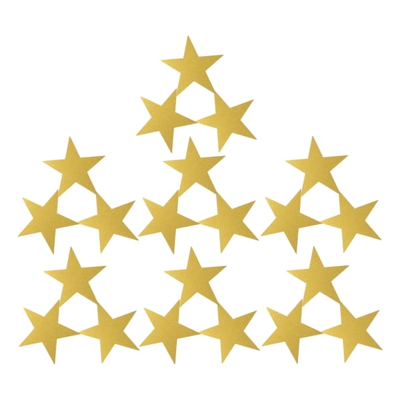 ETHZZLE 24Pcs Creative Gold Paper Star Cutouts Double Sided for Versatile Wedding and Party Decorations