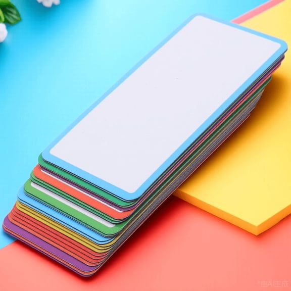 ETHZZLE 24Pcs Magnetic Dry Erase Labels with Coated Paper for Easy Writing and Erasing