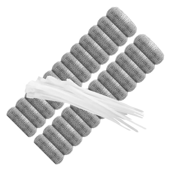 ETHZZLE 24Pcs Washing Machine Net Bag in Silver White for Lint Collection and Laundry Use