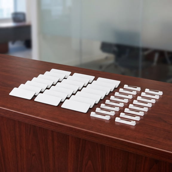ETHZZLE 24 Sets Blank Name Badges with Pin Back for Workplace, Events, Conferences, and Identification Use