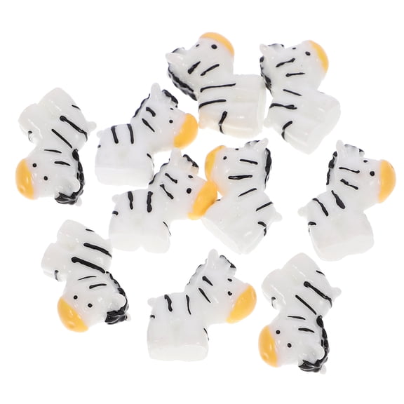 ETHZZLE Small Resin Zebra Figures Multi-Color for Indoor and Garden Decor 24Pcs