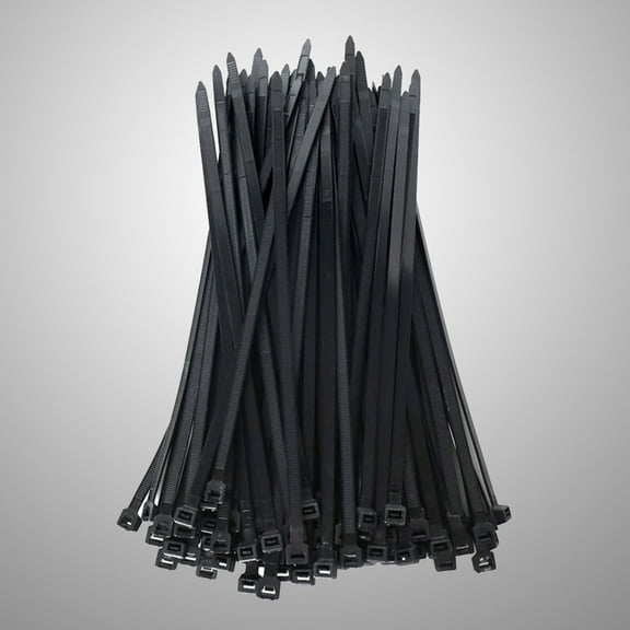 ETHZZLE 250Pcs Black Cable Ties Self Locking Nylon Binding Tape for Home and Office Cord Management