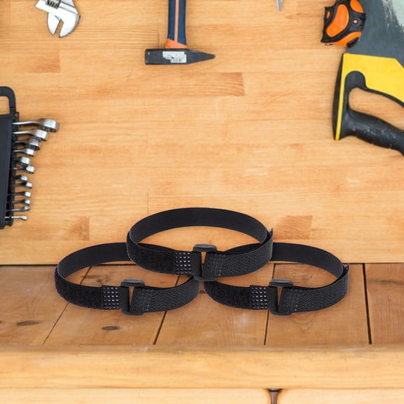 ETHZZLE 25Pcs Adjustable Black Nylon Cord Straps for Organizing and Fixing Outdoor Equipment