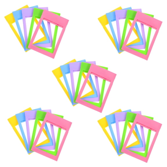 ETHZZLE 25Pcs Plastic Photo Frame Artistic Desktop Picture Holder for Home Decoration