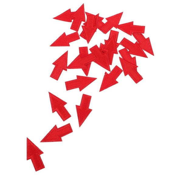 ETHZZLE 25Pcs Red Arrow Embroidered Sew on and Iron on Patches for Clothes Repair and Decor
