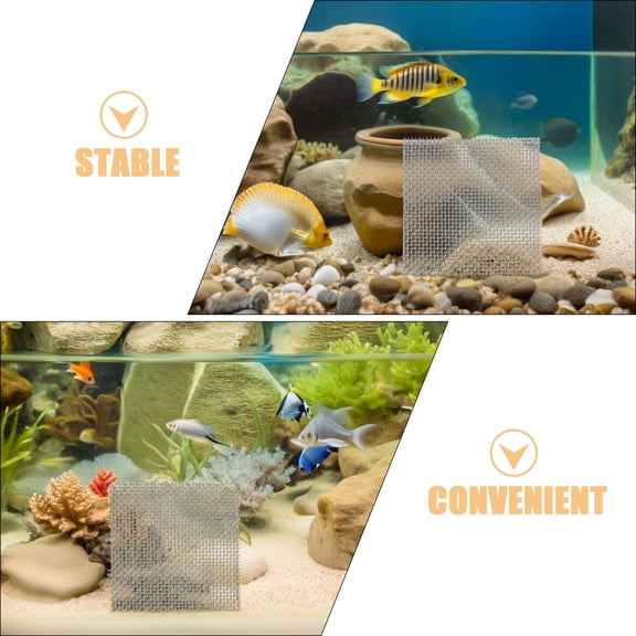 ETHZZLE 25Pcs Multi Function Stainless Steel Moss Mesh Aquarium Pad Black Wire Mesh for Plants