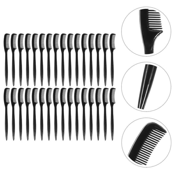 ETHZZLE Portable Eyebrow Brush Black Plastic Grooming Tool for Makeup 28Pcs