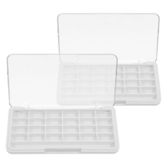 ETHZZLE 2PCS Empty Makeup Pallets for Travel Friendly Lipstick Box Organizer Transparent Container