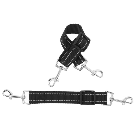 ETHZZLE 2Pcs Adjustable Dog Collar Safety Clip with Leash Extender and Flexible Nylon Strap for Home Use