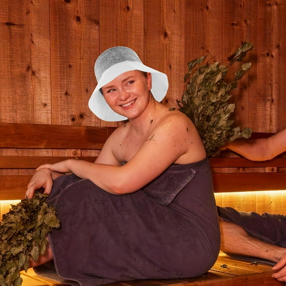 ETHZZLE 2-Pack Breathable Anti-Heat Sauna Hats for Travel and Home Sauna Use, Lightweight and Comfortable