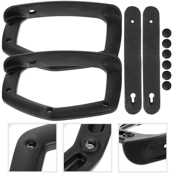 ETHZZLE 2Pcs Black Chair Arm Pads Universal Arm Rest for Office Chair Comfortable Grip Support