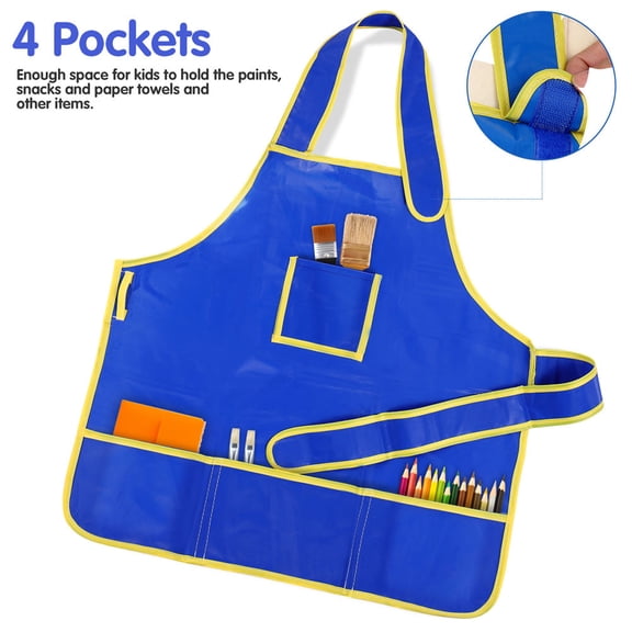 ETHZZLE 2Pcs Art Painting Smocks with Waterproof Material and Adjustable Hook Loop Fit