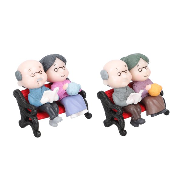 ETHZZLE 2Pcs Assorted Color PVC Couple Figurines Decorative Pieces for Home and Wedding