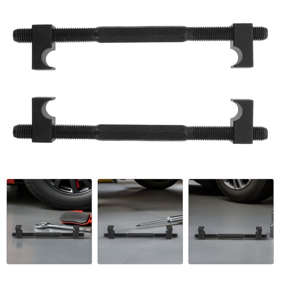 ETHZZLE 2Pcs Automotive Coil Spring Compression Tool with Shock Absorber Installation Black Steel Kit