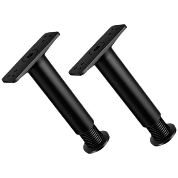 ETHZZLE 2Pcs Bed Frame Center Support Legs Adjustable Black Strong Load Bearing Furniture