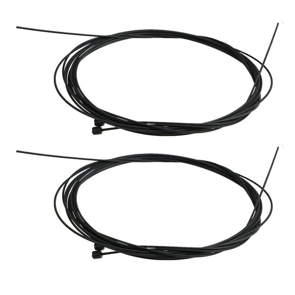 ETHZZLE 2Pcs Bike Brake Cable Stainless Steel Black Coated Universal Front Rear Wire