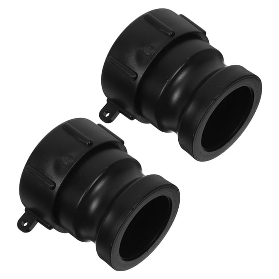 ETHZZLE Ibc Tote Fittings Adapter, Black, Precision Engineering, Durable Material, 2Pcs