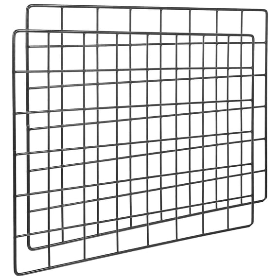 ETHZZLE 2Pcs Black Metal Grid Wall Panel Photo Organizer Wall Hanging Decoration