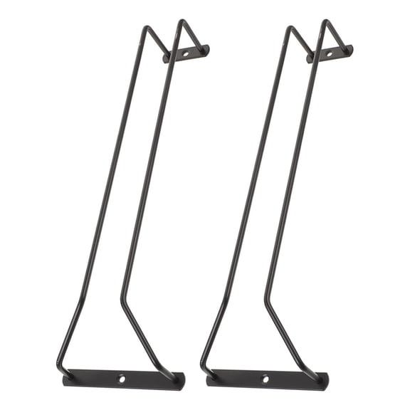 ETHZZLE 2Pcs Black Metal Wine Cup Rack Ceiling Mounted Storage Organizer for Kitchen and Bar Display