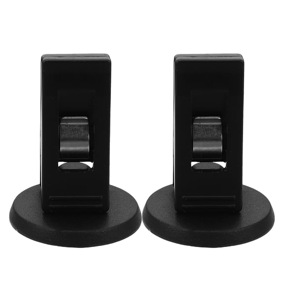 ETHZZLE 2Pcs Black Ticket Folder Clip with Double Sided Adhesive for Notes and Bills