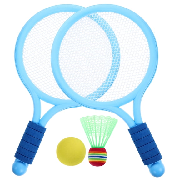 ETHZZLE Set of 2 Plastic Tennis Rackets for Outdoor Fitness and Sports Activities