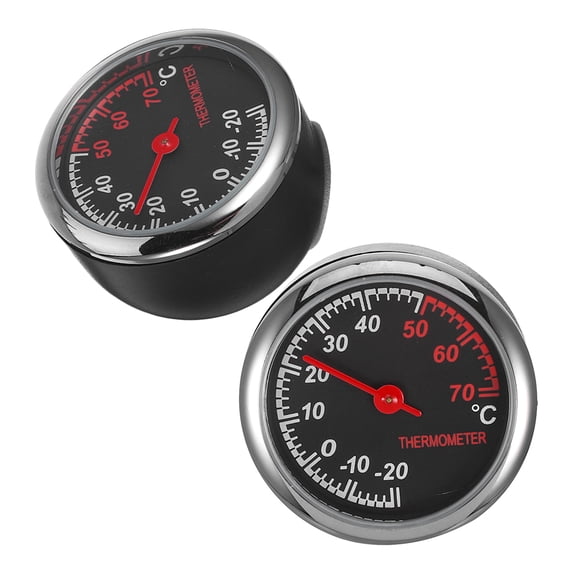ETHZZLE Black Metal Car Thermometer Accurate Interior Temperature Monitoring Dashboard Gauge