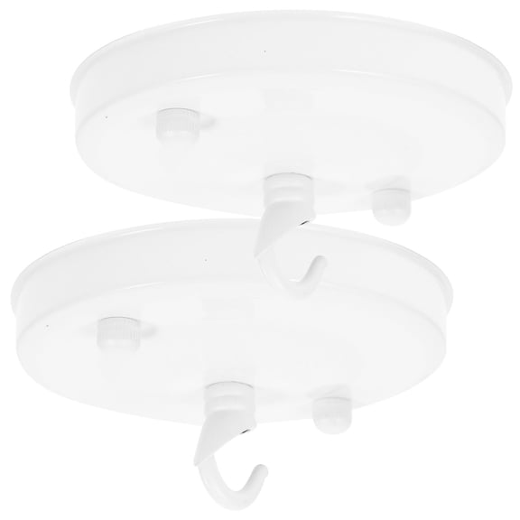 ETHZZLE 2Pcs White Multi Functional Ceiling Canopy for Pendant and Chandelier Lights