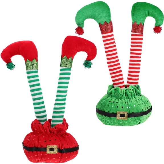 ETHZZLE Soft Reusable Christmas Legs Assorted Color for Outdoor Decor 2Pcs