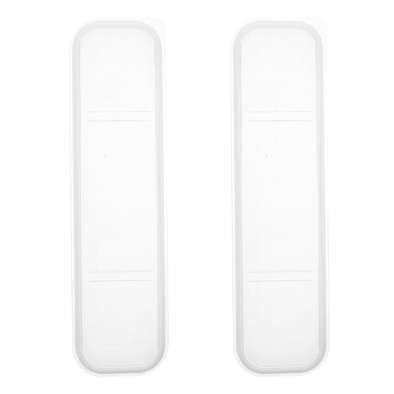 ETHZZLE 2Pcs Transparent Utensil Case with Multi Compartments and Foldable Design for Travel and Camping