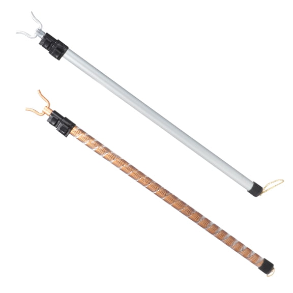 ETHZZLE 2Pcs Aluminum Alloy Clothes Reach Pole for Home Use Retractable Lightweight Drying Rod