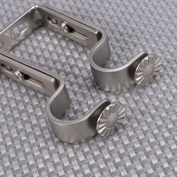 ETHZZLE Adjustable Curtain Rod Holders Brackets, Nickel Plated, 2 Pieces Window Curtain Hardware