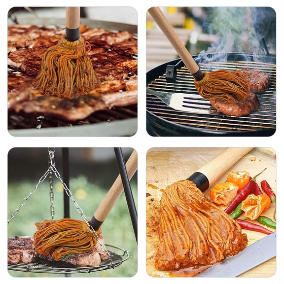 ETHZZLE 2Pcs Reusable Bbq Mop for Grilling with Assorted Colors and Easy Storage