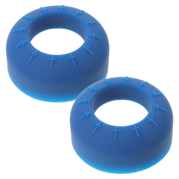 ETHZZLE 2Pcs Dark Blue Baseball Bat Grip Taper Knob Rings Non Slip Cushion for DIY Baseball and Softball Bat Control