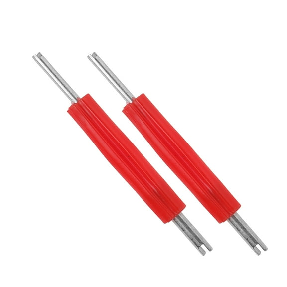 ETHZZLE 2Pcs Car Tire Valve Stem Tool Dual Function Installer and Remover Portable Red Repair Kit