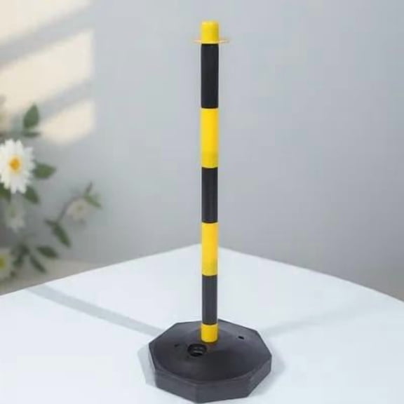 ETHZZLE 2Pcs Durable Traffic Delineator Posts with Hollow Base for Water Or Sand Fill