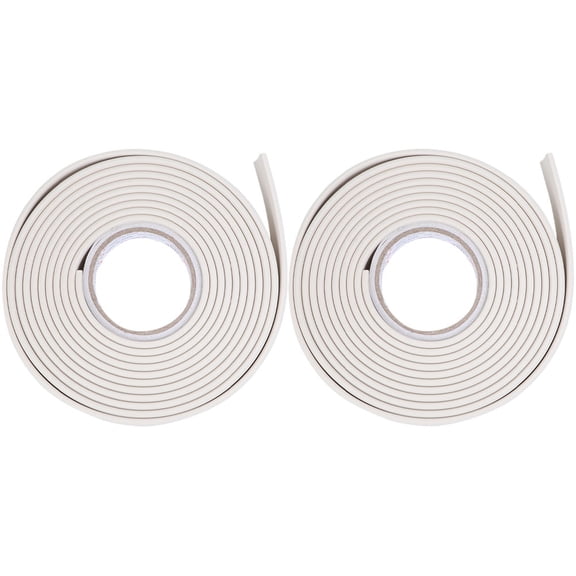 ETHZZLE 2-Pack Flexible White Plastic Caulk Sealant Tape for Bathroom Floor and Wall Trim, Adhesive Strip