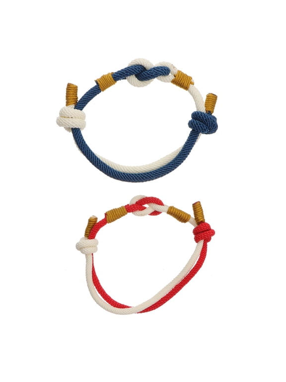 2-Pack Stylish Couple Bangle Set with Chic Hand Strap in Assorted Colors, Unique and Trendy Design Accessories