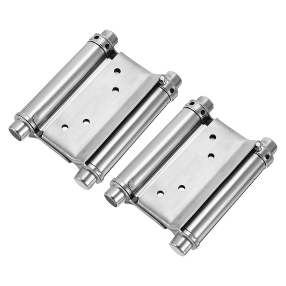 ETHZZLE 2Pcs Furniture Stainless Steel Swing Door Hinges Double Action Design for Home Use
