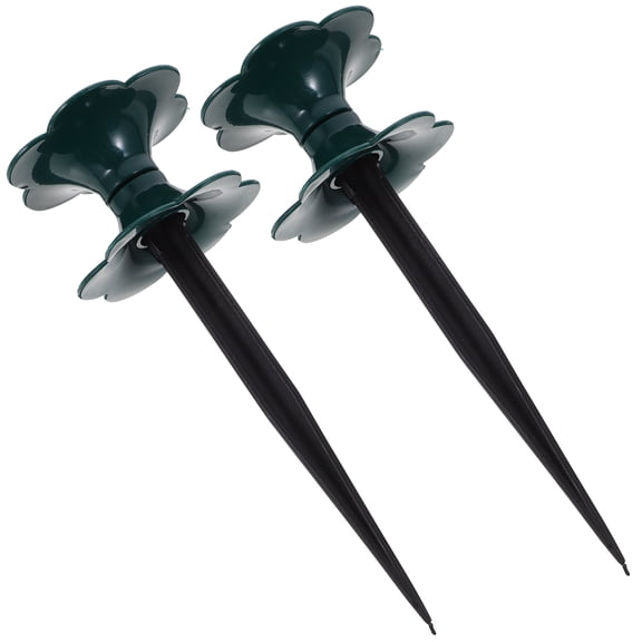 ETHZZLE 2Pcs Heavy Duty Water Hose Guide Spike Plastic Green for Gardening Tools