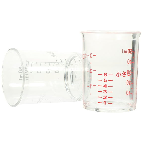 ETHZZLE Set of 2 Multi-Function Plastic Measuring Jugs with Precise Craftsmanship for Accurate Kitchen Use