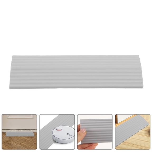 ETHZZLE 2Pcs Grey Home Threshold Ramp Plastic Ramp Mat for Sweeping Robot and Wheelchair Transition