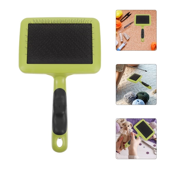 ETHZZLE 2Pcs Hand Brush Felting Tools Felting Carder Brush Assorted Color for Professionals Pet Grooming